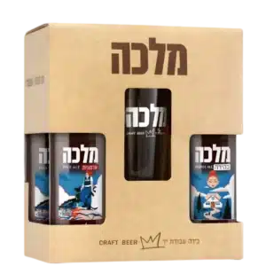 מארז מלכה הכולל 4 בקבוקים 330 מ"ל + כוס